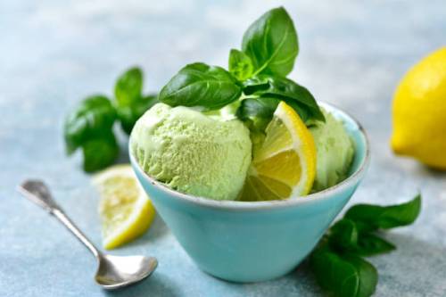 helado de albahaca